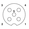 SAC-5P-M12MS/0,3-PUR/M12FR