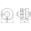 CPS25 Accouplement (L=19, D1=10 / D2=06)