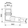 SAC-3P-M12MR/0,3-PUR/M 8FS